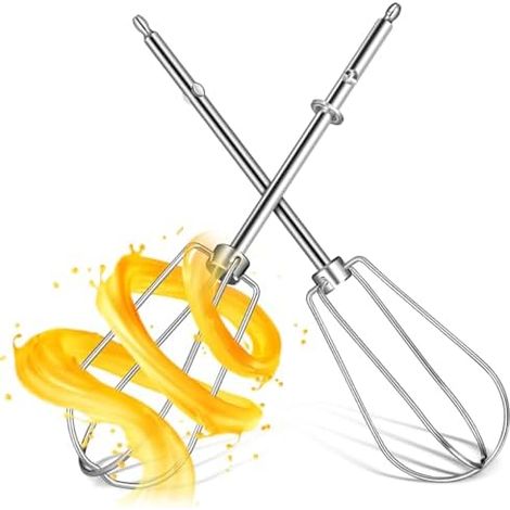 2 Stück Ersatz Rührstäbe für Handmixer aus Edelstahl Langlebige Schneebesen aufsätze für Feines Mixen Schlagen von Eiweiß Teigrühren und Saucenmischen im Haushalt Wiederverwendbar (1/5)