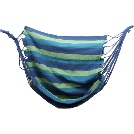 Fauteuil suspendu suspendu en corde, toile épaisse, vert frais, pour dortoir, chambre ou jardin. (1/5)