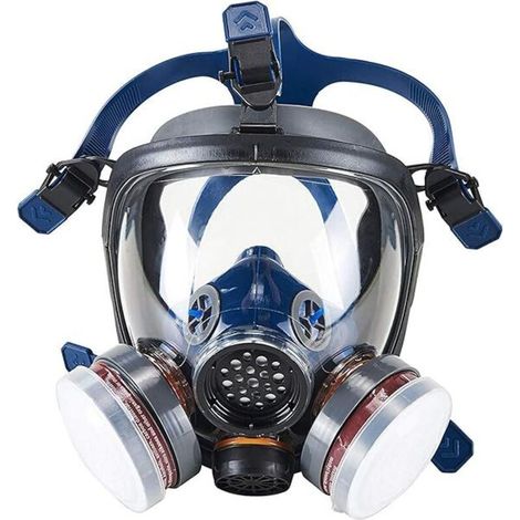 XEPHO Respirateur Facial Complet,Protection du Visage Masque de Sécurité Respirateur à Vapeur Organique pour Peinture, Poussière avec Certification CE