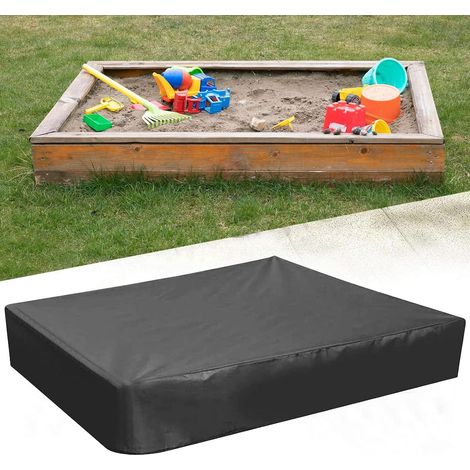 Bâche de protection étanche pour bac à sable - 120 x 120 cm Housse de bac à sable avec couvercle, jouet pour bac à sable pour piscine, terrasse et jardin (1/4)
