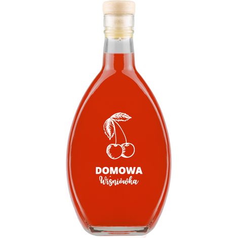 Bottiglia ELIPSA da 500 ml con stampa "VODKA ALLA CILIEGIA FATTA IN CASA" (1/3)
