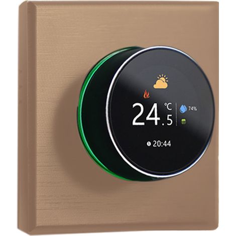 Intelligenter WiFi-Thermostat mit Farbbildschirm, Drehregler für Heizung mit Hintergrundbeleuchtung, Temperatureinstellung, Sensor und Timer, Temperaturkalibrierung.