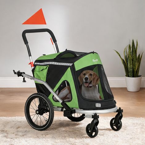 Caisse de transport pour animaux coloris vert 150 x 68 x 95 cm (1/5)