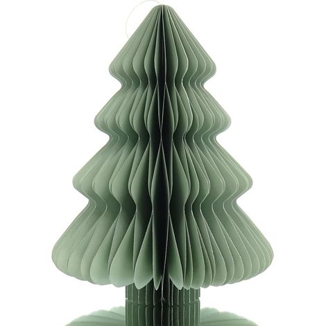 Kaemingk Weihnachtsanhänger Tannenbaum Mintgrün Glitter & Aufhänger 40 cm - Papier (1/2)