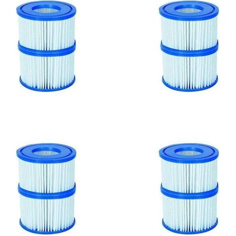 Lot de 8 filtres cartouches VI – Adaptés aux spas Lay‑z‑Miami, Vegas, Monaco (1/5)