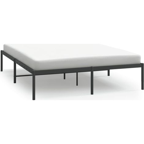 Maison Exclusive - Bettgestell Metall Schwarz 150x200 cm