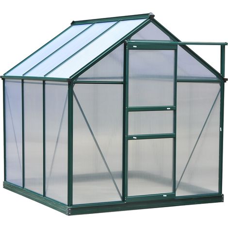 Serre de jardin Aluminium LUCKY vert (1/5)