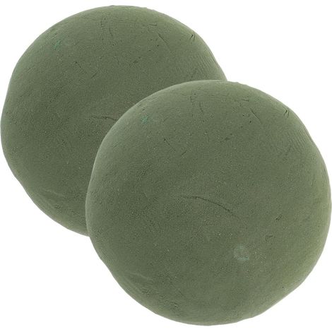 2pièces Bloc Mousse Ronde Verte Sphère Mousse Humide et Sèche pour Fleurs Fraîches et Artificielles DIY pour Décoration Mariage Anniversaire Fête et Bouquet (1/5)