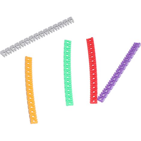 Marqueur de câble à clip étanche, tube d'identification de câble coloré numéroté de 0 à 9, marqueur de câble (1/5)