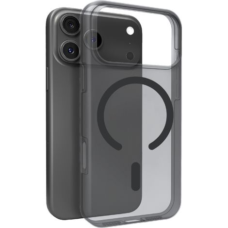 Coque en silicone MagSafe Daylight pour iPhone 17 Pro Max - Noir translucide (1/2)