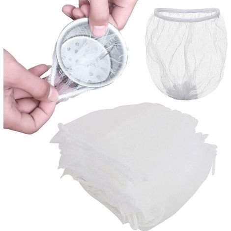 Filet D'évier Jetable,Sac D'évier en Filet de Crépine,Sac de Maille pour Évier,Cuisine Sac en Filet Fin,pour Les Eviers de Cuisine et de Salle de Bain (200) (1/4)