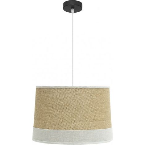Colgante Tietar 1xe27 Saco/blanco  Regx40x40 Cm