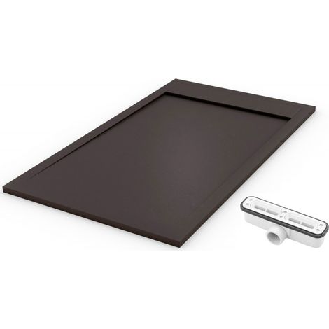 Extra flache Duschwanne PREMIUM AMBIENTE Schiefergrau RAL 7016 70x120 (1/5)