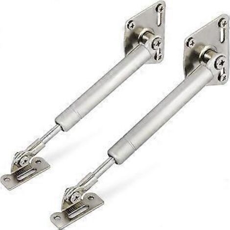 Charnière à ressort à gaz 100 N/22 lb à fermeture amortie, couvercle à fermeture douce, ouverture en douceur, pour placard de cuisine, armoire ou bureau, lot de 2