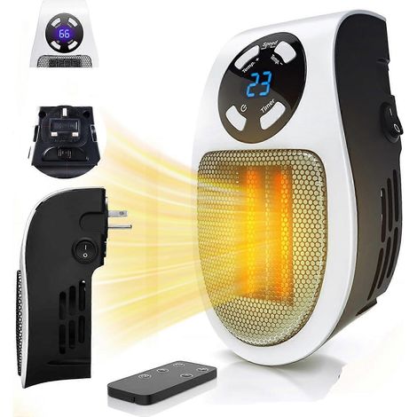 HONORNIC - Ce radiateur électrique populaire pour téléviseurs est doté d'un thermostat réglable, d'une minuterie et d'un affichage LED. (1/4)