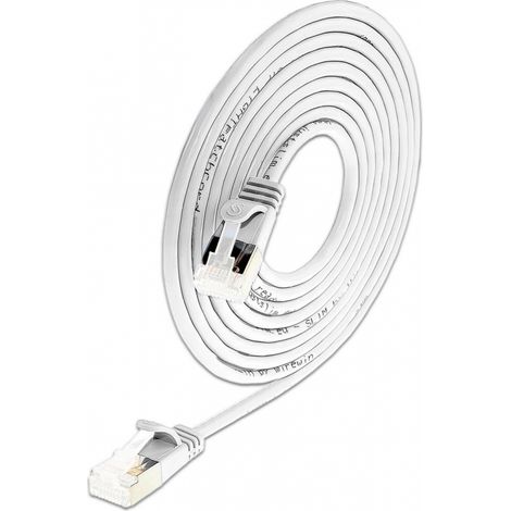 SLIM KAT6A 10 Gigabit Lightpatchkabel rund, U/FTP, Ø 3,8mm, weiss