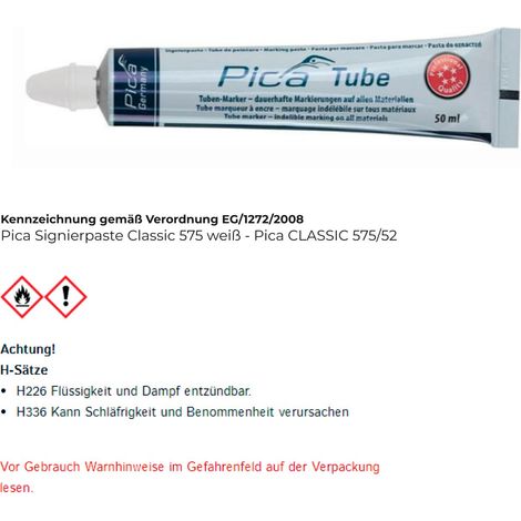 Pica Pâte à signer Classic 575 blanc - Pica CLASSIC 575/52 (1/4)