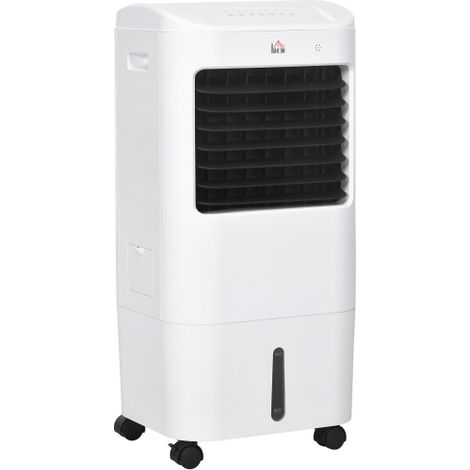 Tragbare 3-in-1-Klimaanlage mit Luftbefeuchter und Luftkühler, 15 Liter Fassungsvermögen, 60°-Oszillation, 7,5-Stunden-Timer, Fernbedienung und weißem LED-Display