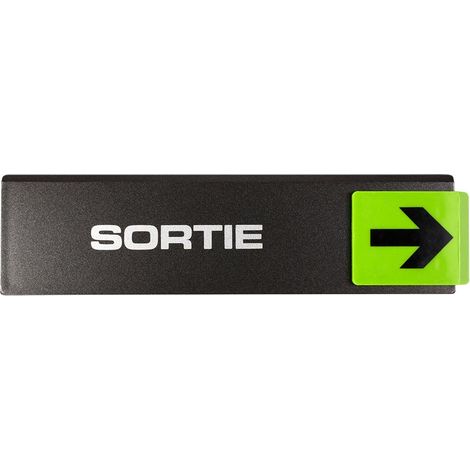 Plaque de porte Sortie flèche à droite - Europe design 175x45mm - 4261249