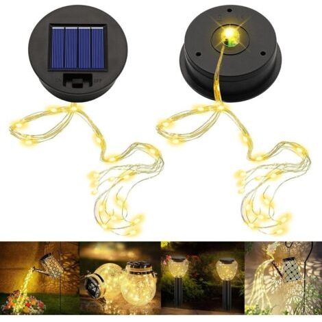 Lot de 2 pièces de rechange pour lampes solaires de 8,5 cm, avec LED, lampes solaires de rechange, étanches, panneau solaire d (1/4)