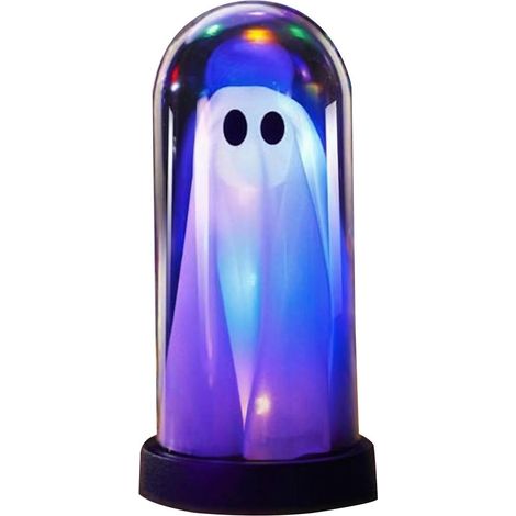 Décoration de bureau lumineuse et effrayante en forme de fantôme pour Halloween Veilleuse fantôme à piles (1/5)