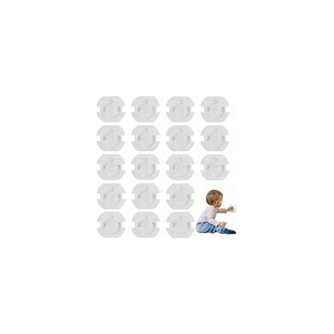 Protection Prise Enfant, 18 Pièces Cache Prise Béb, Cache-prises Mécanisme Tournant, Cache Prise Bebe Blanc, Couvercles Prise Bébé, Protection Prise Bebe, pour Protéger Sécurité Enfants, Blanc