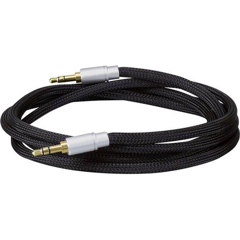 Dynavox 207382 Jack Audio Cavo [1x Spina jack da 3.5 mm - 1x Spina jack da 3.5 mm] 3.00 m Nero Flessibile (1/2)