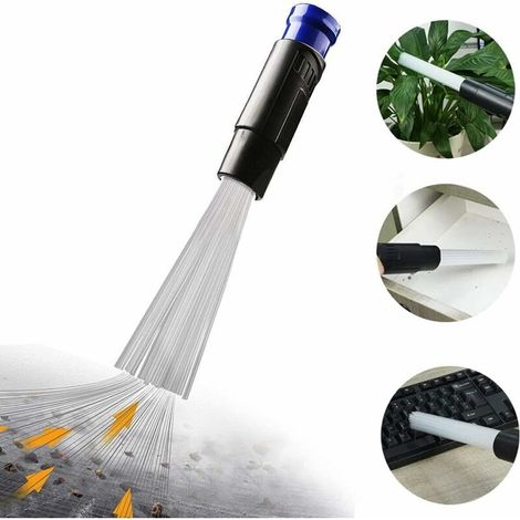 Dusty brush clean vacuum cleaner brush straw vacuum cleaner Accessories Flexible Tube Cleaning Tool with 30 flexible straws for Car, Corners, Pets, Drawers, Air Vents, Home (Blue) (1/5)