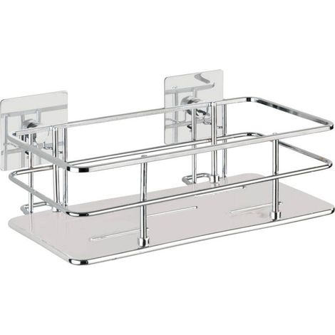 WENKO Turbo-Loc® Edelstahl Wandablage Quadro, rostfrei, Befestigen ohne bohren"-"14421145 (1/5)