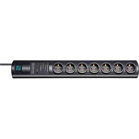 Brennenstuhl Primera-Tec DigiMaster rallonge noire 7 prises (1/5)