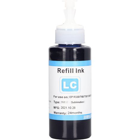 Cartouche d'encre à sublimation 100ML, recharge pour transfert thermique, accessoire imprimante numérique R330 230 T60 T50 LC (1/5)