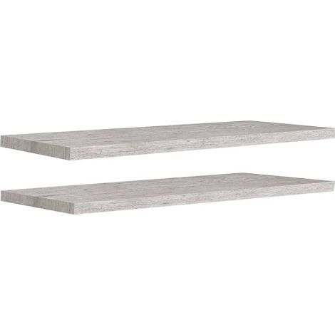 vidaXL Scaffali a Parete 2 pz Grigio Cemento 90x23,5x3,8 cm in