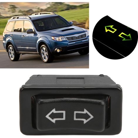 Juego de 4 interruptores para ventanas, interruptor de 5 terminales para elevación de ventanas de automóviles con luz indicadora verde, 12V/24V (1/5)