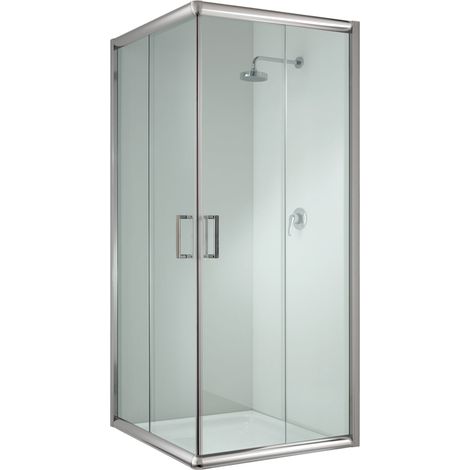 Box doccia scorrevole vetro trasparente h 198 mod. Alabama 70x70 cm quadrato (1/5)