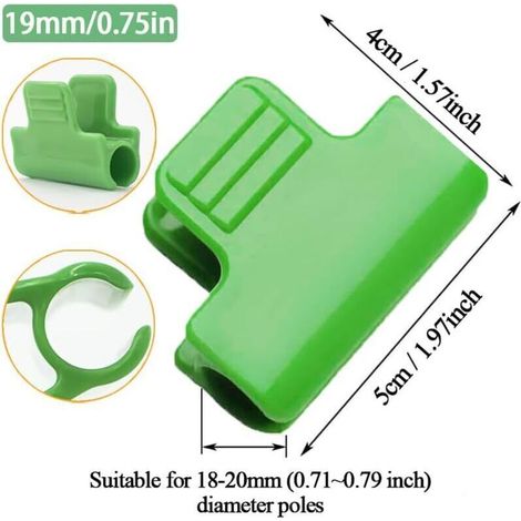 Ensemble de 24 anneaux de filet de jardin de 19 mm, colliers de serrage pour tubes PVC de 18 à 20 mm, clips antidérapants (1/3)
