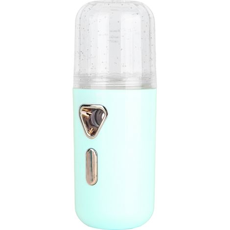 Mini humidificateur facial portable 30 ml, nano-atomisation, rechargeable par USB, brumisateur pour le visage, vert (1/5)