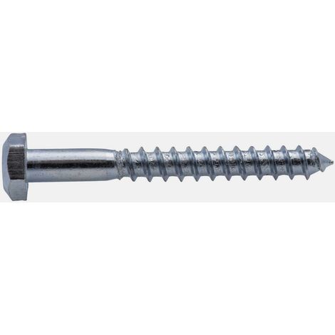 20 tirefond vis à bois 6x30mm tête hexa zingué Viswood