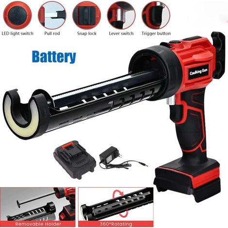 P à Cartouche Électrique sans Fil 300 mL P à Mastic 20 V P à Calfeutrer 4 Vitesses Réglables Anti-goutte Chargeur Rapide pour Calfeutrer, Remplir, Sceller (1/4)