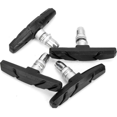 Adecuado bicicletas de montaña Cruiser MTB, juego de 2 pares de pastillas de freno 70 mm, pastillas de freno universales tipo V, silenciosas (1/5)