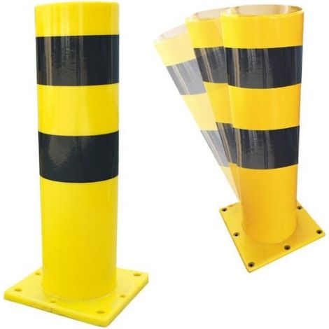 Poteau de Protection pour Parking VISO Hauteur 1000mm ∅160mm Noir et Jaune - TPX160NJ