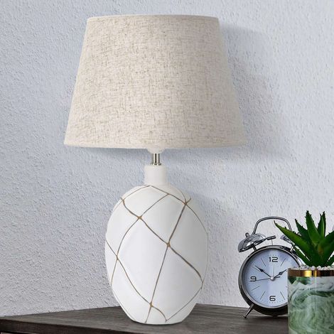 Lámpara de Mesa Baha, Necesaria 1 Bombilla, Casquillo e27, Pantalla, Blanco (1/5)