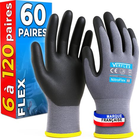 Gants en Tricot de Nylon - Maille Respirante - Taille 11 (XXL) - 60 Paires - MK-Glove