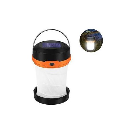Lanterne Solaire Led Camping - Étanche - Rechargeable Solaire Et Usb - 3 Modes - Batterie 1200 Mah - Portable Pliable - Pour Activités Extérieures (1/5)