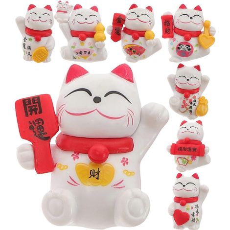 Lot de 8 autocollants décoratifs multifonctions pour réfrigérateur, motif chat.-4.5X4CM (1/3)