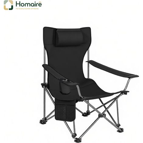 Gartenstuhl aus schwarzem Stahl 160 x 84 x 44 cm HOMAIRE (1/5)