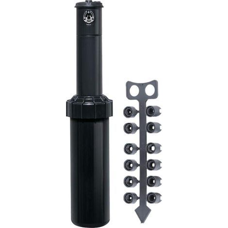 Pop-up Rotor Sprinkler 12.7 cm Quick Tool-Free Adjustment 8 Standard Nozzles Garden Irrigation (1/4)