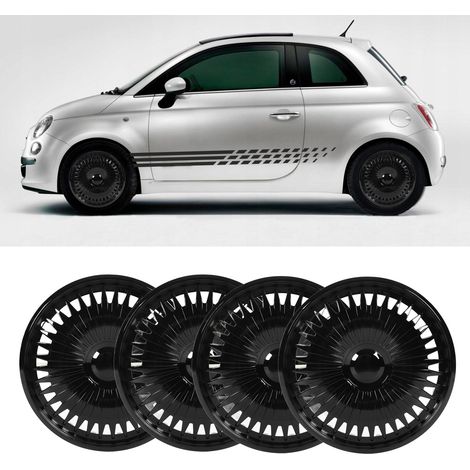 4 enjoliveurs de roue de 16 pouces, universels pour Honda Civic et la plupart des voitures (RR16, noir) (surpoids et surdimensionnés) (1/5)