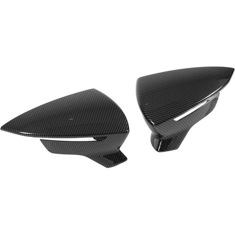 Paire de coques de protection de rétroviseur gauche droite de remplacement pour SEAT Leon Mk3 5F ST FR Cupra 2013-2019 Style fibre de carbone (1/4)