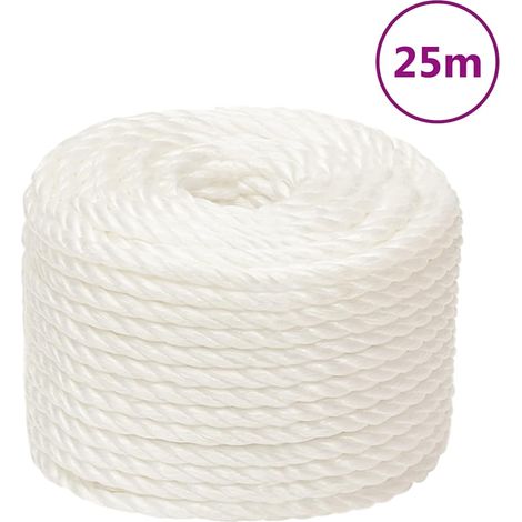 Cuerda de trabajo polipropileno blanco 16 mm 25 m vidaXL