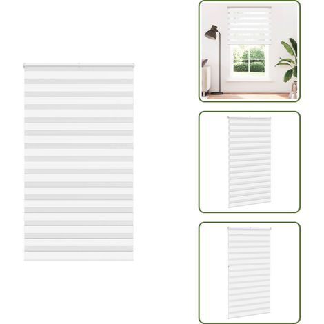 vidaXL Zebrarollo Weiß 130x230 cm Stoffbreite 125,9 cm Polyester (1/5)